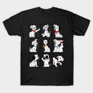 Dalmatians Puppy Group Shot Portrait Boxes T-Shirt